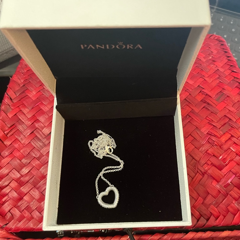 Pandora Silver Heart Necklace
